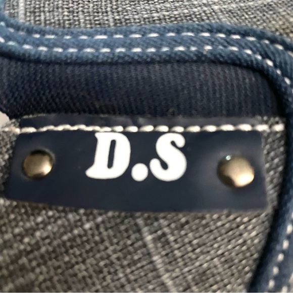 Dream Seek Nautical Blue Slip-On Canvas Mens Shoes Sneakers 8.5 Comfort Travel - Picture 9 of 10